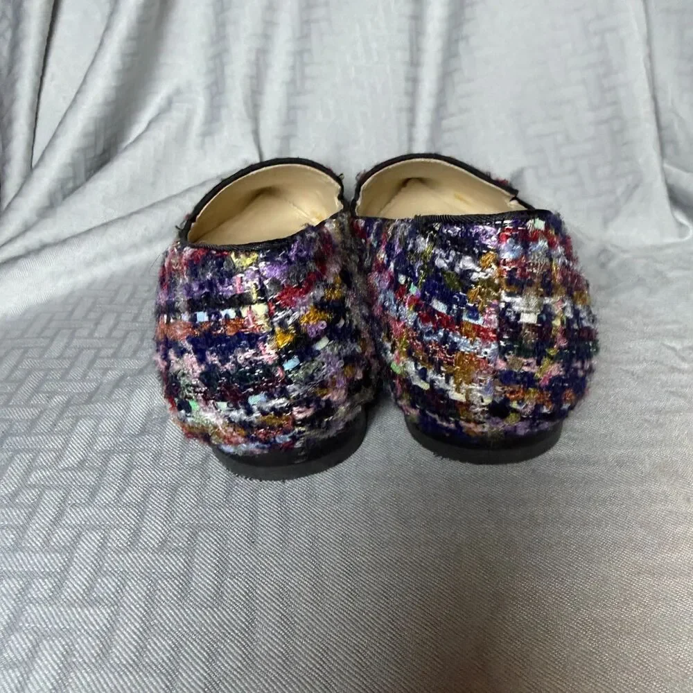 Nine West Abay 2 Women's Plaid Tweed Colorful Pointed Toe Flats Size 8.5 - Picture 6 of 11